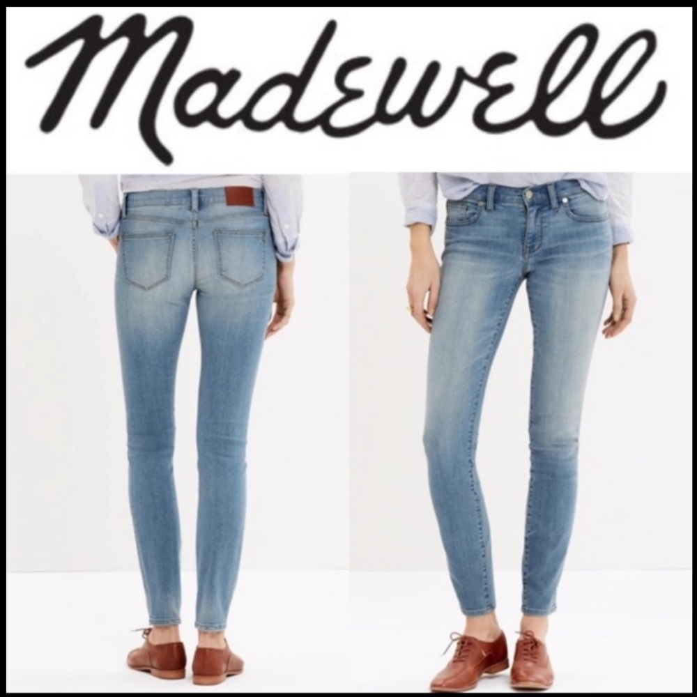 Skinny madewell light blue jeans